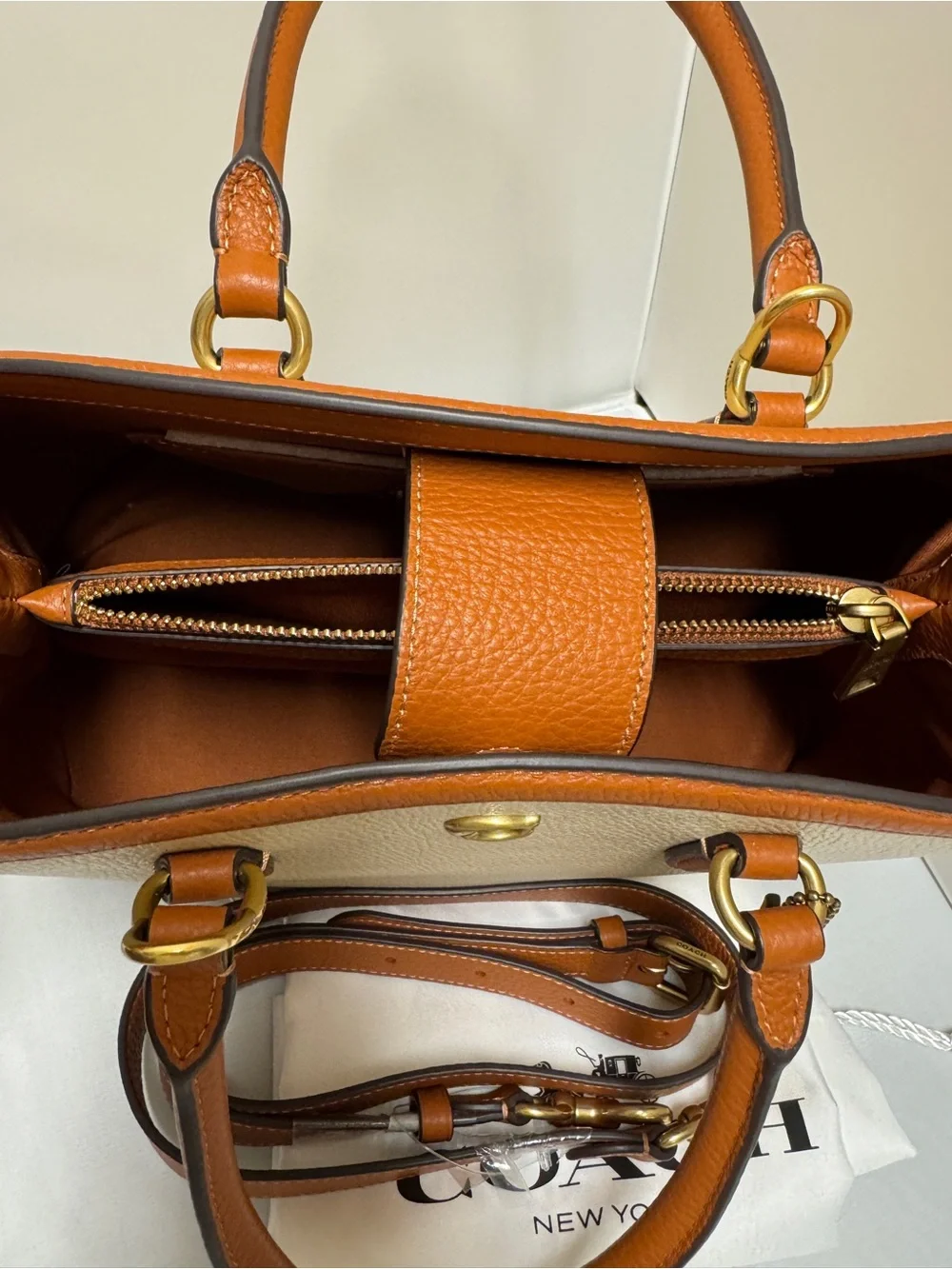 Coach Legacy Leather carryall tan and saddle